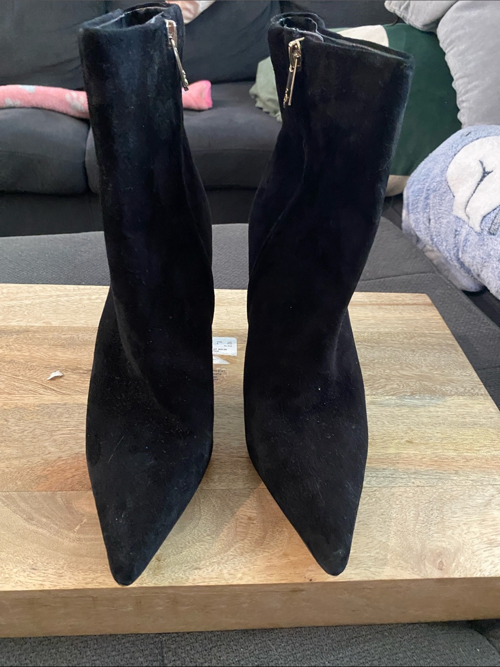 Sam Edelman Ella Black Suede Ankle Boots - Women's 8.5